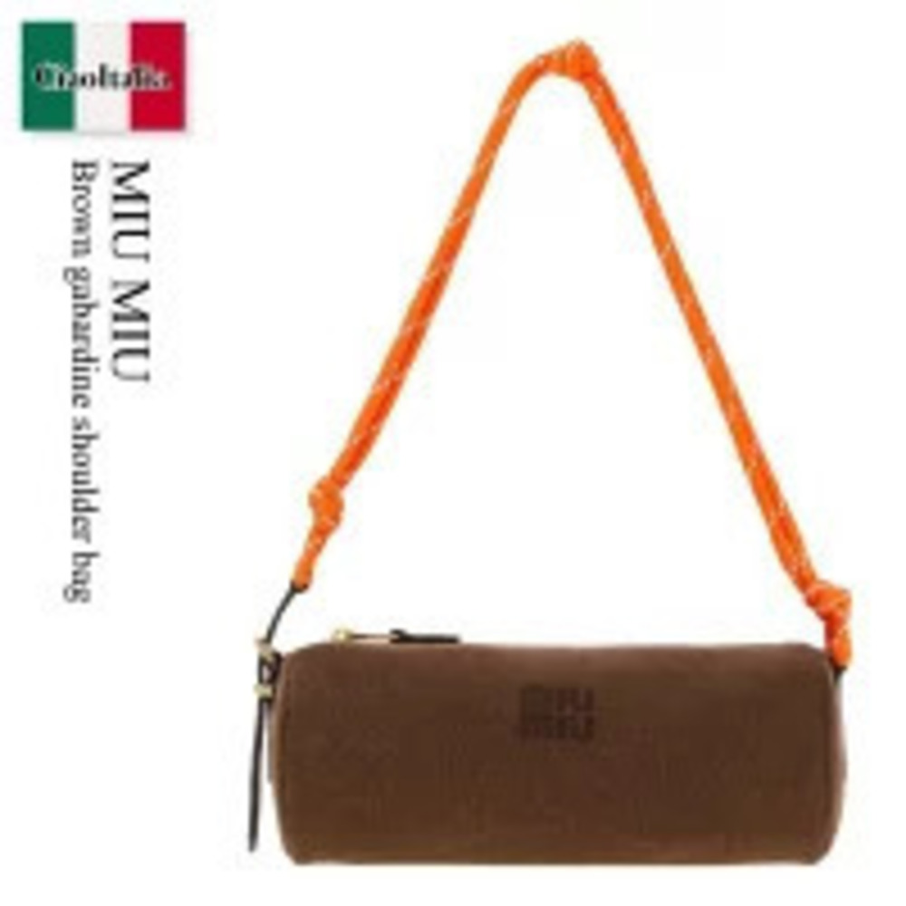 Miu Miu Bag Handbag Brown Gabardine Shoulder Pouch